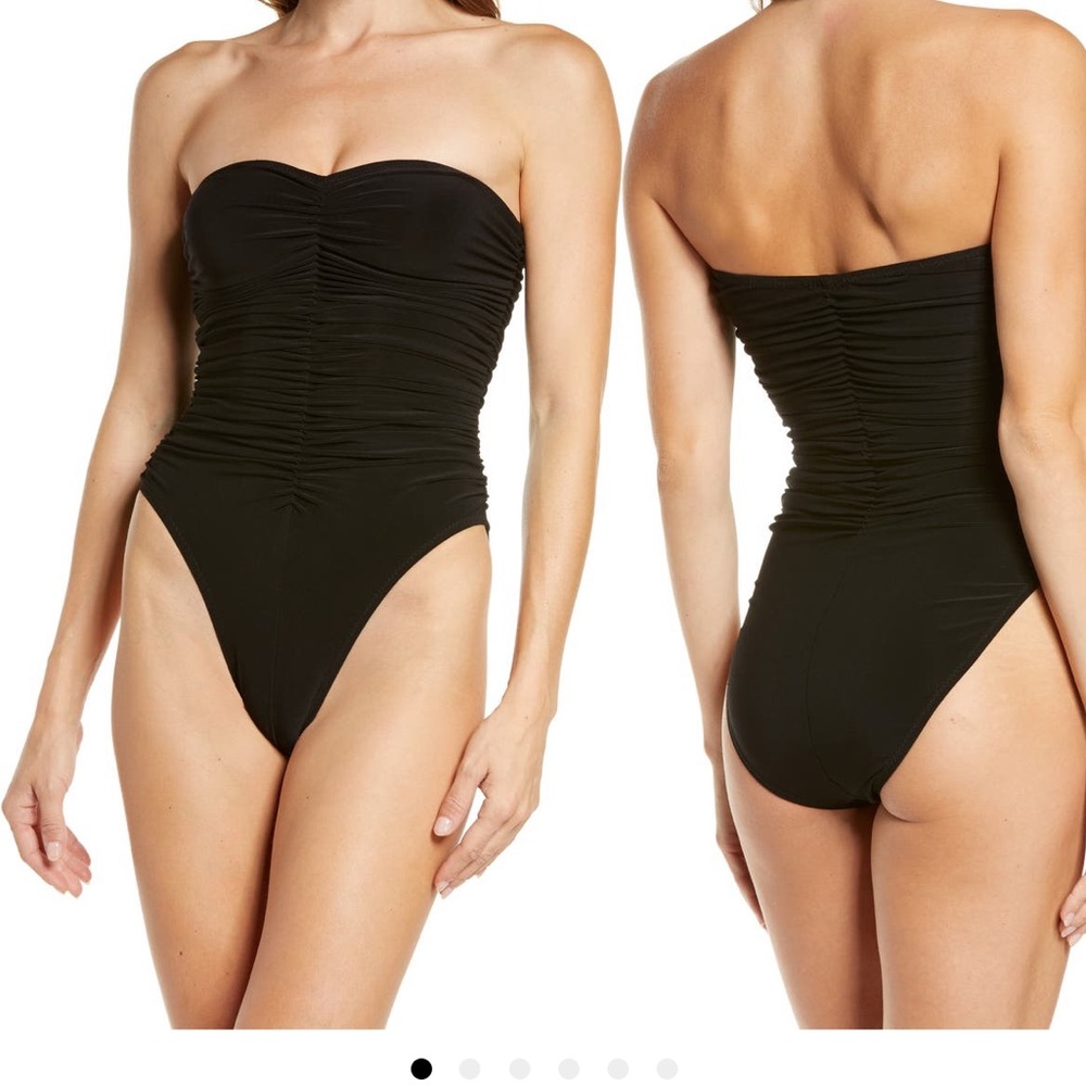Norma Kamali - Marissa Strapless Shirred One-Piece Swimsuit